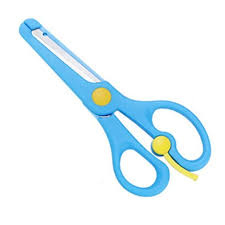 Mini Safety Round Head Plastic Scissors