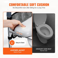 Raised Toilet Seat, 7-Position Height Adjustment