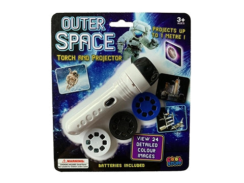 Space projector torch with slides