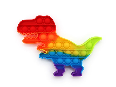 RAINBOW PUSH POP GAME - T-REX - 17x12.5cm - FunAbility
